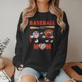 Baseball Mom Heart Baseball Mama Mother's Day Women Crewneck Sweatshirt Baseball Mom Heart Baseball Mama Mother's Day Women Crewneck Sweatshirt