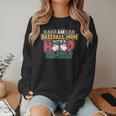 I Am A Baseball Mom With A Hood Playlist Women Crewneck Sweatshirt