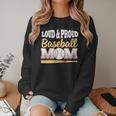 Baseball Mom Leopard Print Loud And Proud With Ball & Bat Women Crewneck Sweatshirt