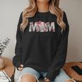 Baseball Mom With Pink Bow Women Crewneck Sweatshirt Baseball Mom With Pink Bow Women Crewneck Sweatshirt