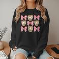 Baseball Mom Sister Tween Teen Girl Girly Pink Bow Preppy Women Crewneck Sweatshirt