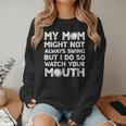Baseball Mom Swing Watch Mouth Baseball Boy Women Crewneck Sweatshirt Baseball Mom Swing Watch Mouth Baseball Boy Women Crewneck Sweatshirt