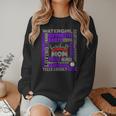 Baseball Mom Traits For Great Mothers Grey And Purple Women Crewneck Sweatshirt Baseball Mom Traits For Great Mothers Grey And Purple Women Crewneck Sweatshirt