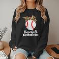 Baseball MomMom Baseball Player Leopard Mom Mom Women Crewneck Sweatshirt Baseball MomMom Baseball Player Leopard Mom Mom Women Crewneck Sweatshirt