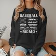 Baseball Momo Mom USA Flag 4th Of July Women Crewneck Sweatshirt