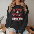 Baseball Moms My Kids Are Dirty Too Women Crewneck Sweatshirt
