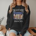 Baseball Sport I’m Just Here For The Snacks Baseball Mom Women Crewneck Sweatshirt Baseball Sport I’m Just Here For The Snacks Baseball Mom Women Crewneck Sweatshirt