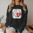 Bleached Custom Baseball Mom Number 17 Heart For Mom Women Crewneck Sweatshirt