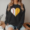 Cute Love Baseball Fast Pitch Softball Heart Baseball Mom Women Crewneck Sweatshirt Cute Love Baseball Fast Pitch Softball Heart Baseball Mom Women Crewneck Sweatshirt