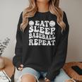 Eat Sleep Baseball Repeat Baseball Lover Baseball Mom Girls Women Crewneck Sweatshirt