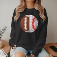 Football Baseball Player Football Baseball Mom Women Crewneck Sweatshirt