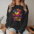 My Heart Is On That Field Cute Baseball Mom Women Women Crewneck Sweatshirt