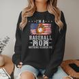 I'm a Baseball Mom Nothing Scares Me Baseball Women Crewneck Sweatshirt