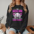 I'm A Baseball Mom Baseball Pitcher Catcher Baseball Player Women Crewneck Sweatshirt