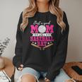 Just A Good Mom With A Baseball Bat Baseball Mom Women Crewneck Sweatshirt