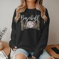 Leopard Baseball Mom Matching Softball Mama Family Matching Women Crewneck Sweatshirt Leopard Baseball Mom Matching Softball Mama Family Matching Women Crewneck Sweatshirt