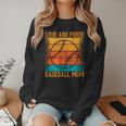 Loud And Proud Baseball Mom Vibrant Colorful Stripe Women Crewneck Sweatshirt
