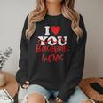 I Love Baseball Moms Women Crewneck Sweatshirt I Love Baseball Moms Women Crewneck Sweatshirt