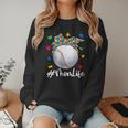 Messy Ball Puzzle Baseball Mom Life Autism Awareness Month Women Crewneck Sweatshirt