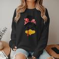 Messy Bun Baseball Mom Turkey Face Matching Thanksgiving Women Crewneck Sweatshirt Messy Bun Baseball Mom Turkey Face Matching Thanksgiving Women Crewneck Sweatshirt
