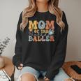 Mom Of The Birthday Baller Groovy Baseball Mom Women Crewneck Sweatshirt Mom Of The Birthday Baller Groovy Baseball Mom Women Crewneck Sweatshirt
