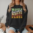 Moms Against Baseball Pants Retro Baseball Mom Women Crewneck Sweatshirt Moms Against Baseball Pants Retro Baseball Mom Women Crewneck Sweatshirt