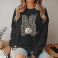 Play Ball Women Graphic Baseball Mom Baseball Women Crewneck Sweatshirt