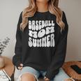 Retro Baseball Mom Summer Groovy Appreciation Women Crewneck Sweatshirt Retro Baseball Mom Summer Groovy Appreciation Women Crewneck Sweatshirt