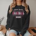 Retro Groovy Baseball Mom Proud Baseball Mom Women Crewneck Sweatshirt