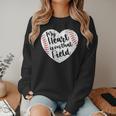 Retro My Heart Is On That Field Baseball Mom Mother's Day Women Crewneck Sweatshirt Retro My Heart Is On That Field Baseball Mom Mother's Day Women Crewneck Sweatshirt