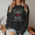 Santa Loves Baseball Moms Ugly Christmas Women Crewneck Sweatshirt