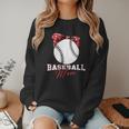 Softball Baseball Mom Floral Tee Mother's Day Women Crewneck Sweatshirt Softball Baseball Mom Floral Tee Mother's Day Women Crewneck Sweatshirt