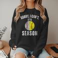 Sorry I Cant It's Season Vintage Softball Baseball Mom Women Crewneck Sweatshirt Sorry I Cant It's Season Vintage Softball Baseball Mom Women Crewneck Sweatshirt