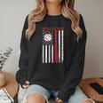 Vintage Baseball Flag Women Baseball Mom Women Crewneck Sweatshirt