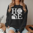 Vintage Baseball Home Florida State Outline Baseball Mom Women Crewneck Sweatshirt