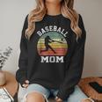 Vintage Baseball Mom Baseball Lover Women Crewneck Sweatshirt