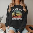 Vintage Baseball Mom Mom Baseball Lover Women Crewneck Sweatshirt