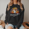 Vintage Retro Sunset Baseball Mom Mother's Day Women Crewneck Sweatshirt Vintage Retro Sunset Baseball Mom Mother's Day Women Crewneck Sweatshirt