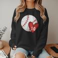Womens Custom Baseball Mom Number 10 Heart For Mom Mommy Women Crewneck Sweatshirt Womens Custom Baseball Mom Number 10 Heart For Mom Mommy Women Crewneck Sweatshirt