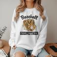Baseball Godmother Leopard Heart Baseball Mom Game Day Women Crewneck Sweatshirt Baseball Godmother Leopard Heart Baseball Mom Game Day Women Crewneck Sweatshirt