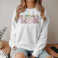 Baseball Mom Bleached Messy Bun Game Day Women Crewneck Sweatshirt Baseball Mom Bleached Messy Bun Game Day Women Crewneck Sweatshirt