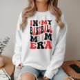 In My Baseball Mom Era Groovy Mom Women Crewneck Sweatshirt