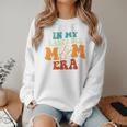 In My Baseball Mom Era Baseball Retro Groovy Mom Women Crewneck Sweatshirt
