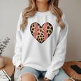 Baseball Mom Leopard Heart Valentine Day Mother Day Women Crewneck Sweatshirt Baseball Mom Leopard Heart Valentine Day Mother Day Women Crewneck Sweatshirt
