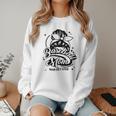 Baseball Mom May Get Loud Messy Bun Mother's Day Women Crewneck Sweatshirt