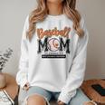 Baseball Mom Orange Varsity Baseball Mama Cute Mother's Day Women Crewneck Sweatshirt
