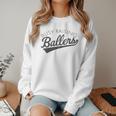 Busy Raising Ballers Baseball Mom & Parent Sports Premium Tri-Blend Women Crewneck Sweatshirt