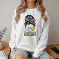 Busy Raising Ballers Tennis Baseball Mom Messy Bun Leopard Women Crewneck Sweatshirt Busy Raising Ballers Tennis Baseball Mom Messy Bun Leopard Women Crewneck Sweatshirt