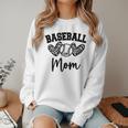 Custom Baseball Mom Number 24 Heart For Mom Women Crewneck Sweatshirt