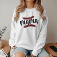 Custom Hustle Tball Tee Ball Baseball Mom Women Crewneck Sweatshirt